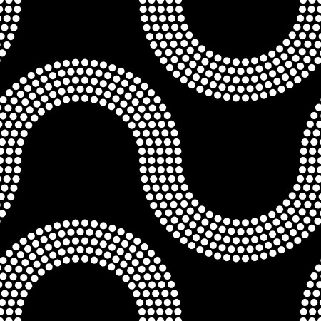 Vector Seamless Monochrome Circle Wallpaperのイラスト素材