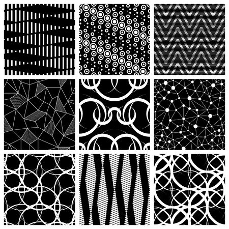 Vector Seamless Geometric Pattern Setのイラスト素材