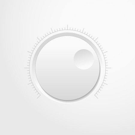 Vector White Volume Control Knobのイラスト素材