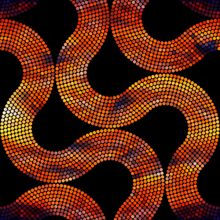 Vector Seamless Disco Wave Patternのイラスト素材