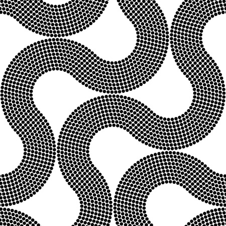 Vector Seamless Monochrome Wave Backgroundのイラスト素材