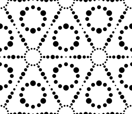 Vector Abstract Seamless Monochrome Patternのイラスト素材