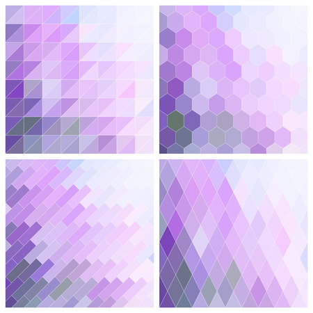 Vector Abstract Lila Tile Background Setのイラスト素材