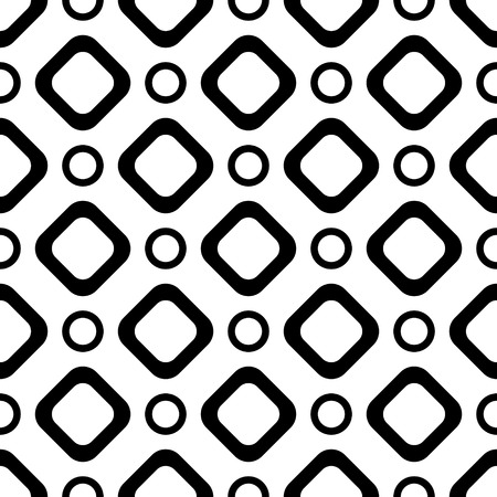 Vector Seamless Monochrome Geometric Backgroundのイラスト素材