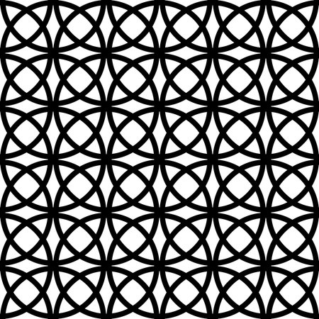 Vector Monochrome Seamless Oriental Patternのイラスト素材