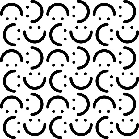 Vector Abstract Seamless Monochrome Patternのイラスト素材