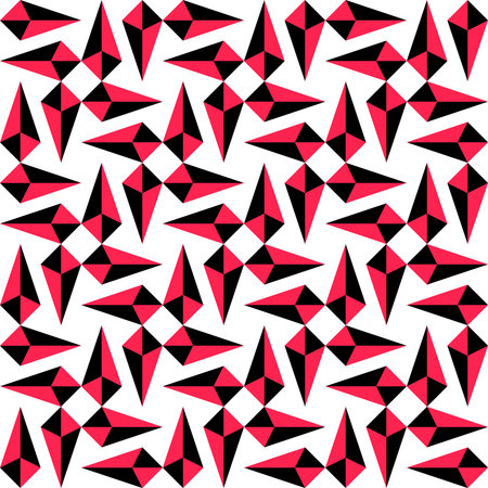 Seamless Red and Black Arrow Pattern. Vector Background