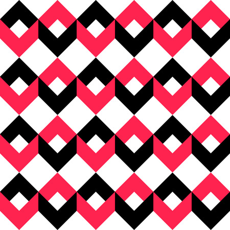 Seamless Rhombus Pattern. Vector Red and Black Backgroundのイラスト素材