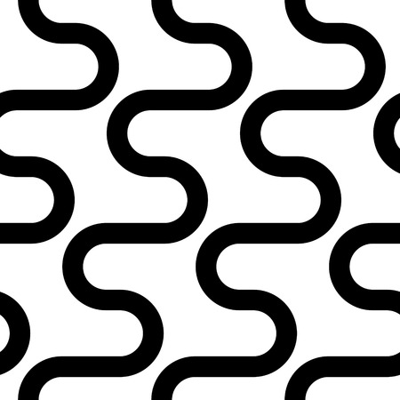 Vector Abstract Seamless Monochrome Patternのイラスト素材