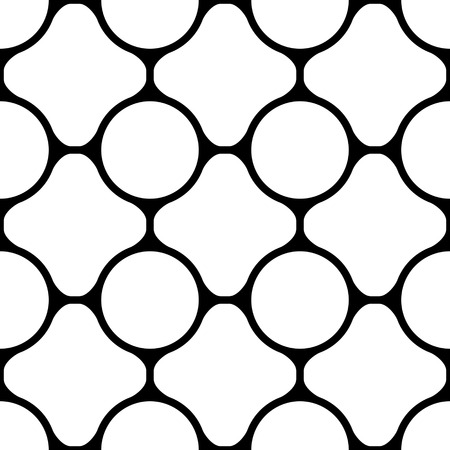 Seamless Grid Pattern. Vector Black and White Background. Regular Textureのイラスト素材