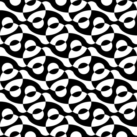Seamless Geomertic Pattern. Vector Black and White Textureのイラスト素材