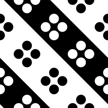 Seamless Circle and Stripe Pattern. Vector Regular Textureのイラスト素材