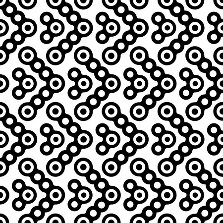 Seamless Circle Background. Abstract Monochrome Patternのイラスト素材