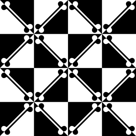 Seamless Triangle and Square Pattern. Abstract Monochrome Background. Vector Regular Textureのイラスト素材