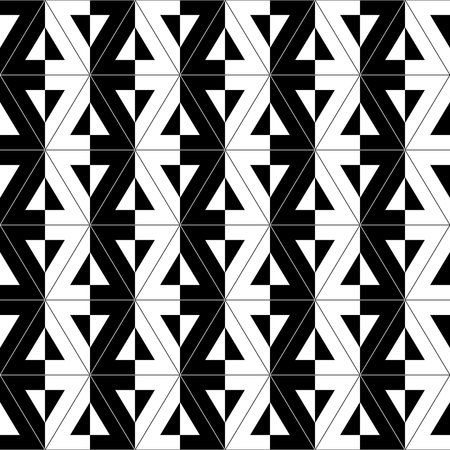 Seamless Geometric Pattern. Vector Black and White Textureのイラスト素材