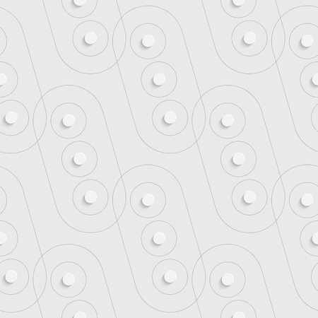 Seamless Circle Pattern. Vector Geometric Background. Regular White Textureのイラスト素材