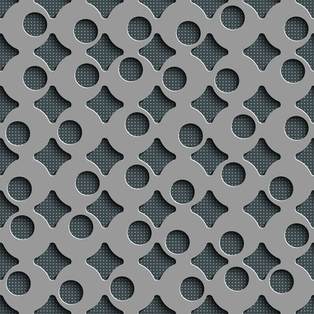 Seamless Grid Pattern. Abstract Gray Background.のイラスト素材