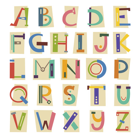 Colorful Alphabet Letters. Vector Backgroundのイラスト素材
