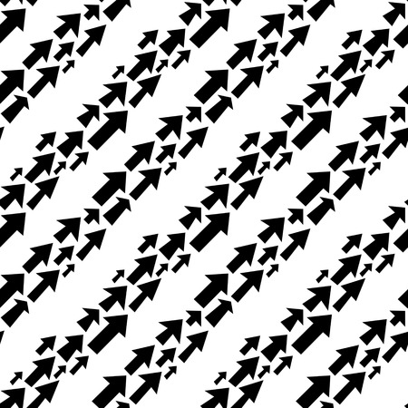 Seamless Arrow Pattern. Abstract Monochrome Background. Vector Regular Textureのイラスト素材