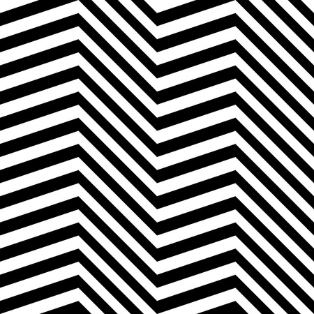 Seamless ZigZag Pattern. Abstract  Black and White Background. Vector Regular Textureのイラスト素材