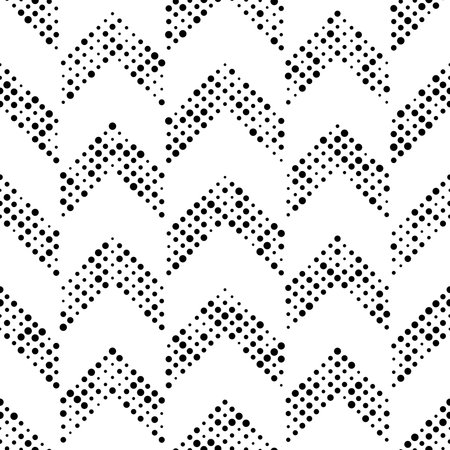 Seamless Arrow Pattern. Abstract Monochrome Background. Vector Regular Textureのイラスト素材