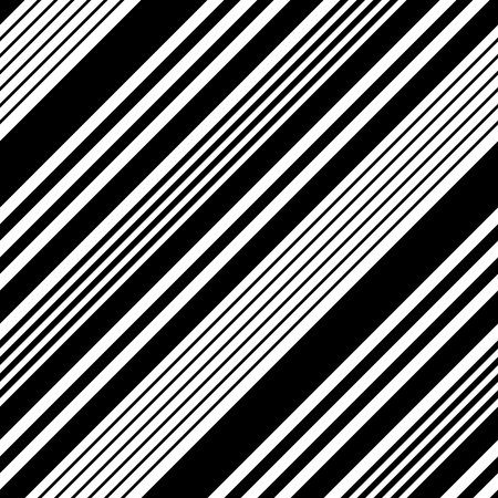 Seamless Diagonal Stripe Pattern. Vector Black and White Background