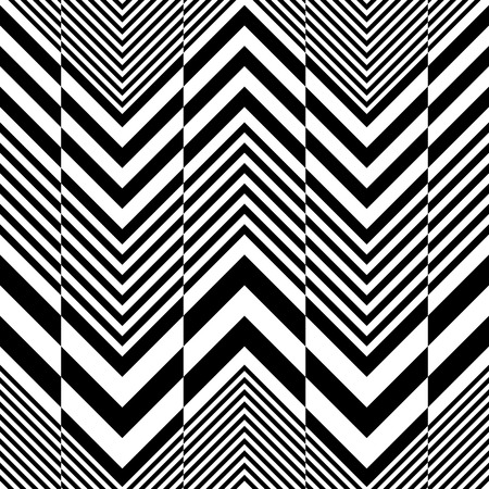 Seamless ZigZag Pattern. Abstract  Black and White Background. Vector Regular Textureのイラスト素材