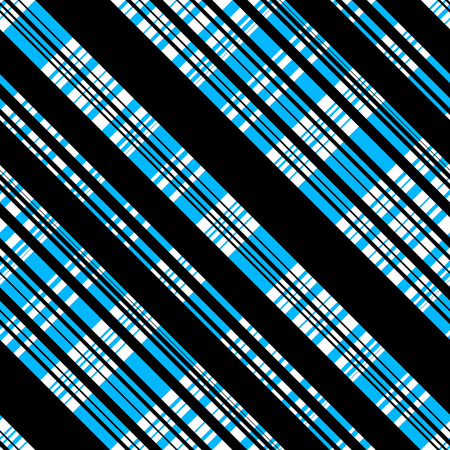 Seamless Tartan Pattern. Vector Black and Blue Backgroundのイラスト素材