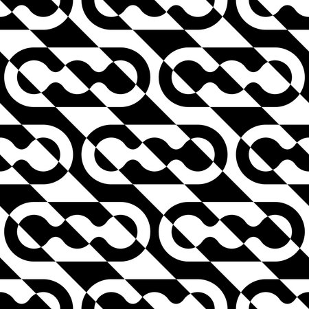 Seamless Geometric Pattern. Vector Black and White Texture