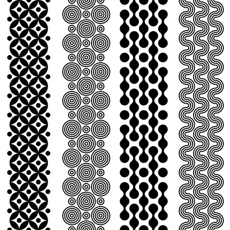 Seamless Diagonal Stripe Pattern. Vector Black and White Backgroundのイラスト素材