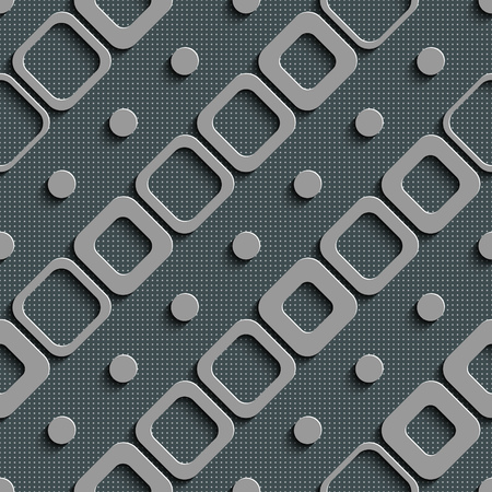 Seamless Square and Circle Pattern. Vector Regular Textureの写真素材
