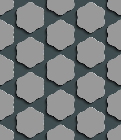 Seamless Geometric Wallpaper. Vector Oriental Pattern. Gray Regular Textureのイラスト素材