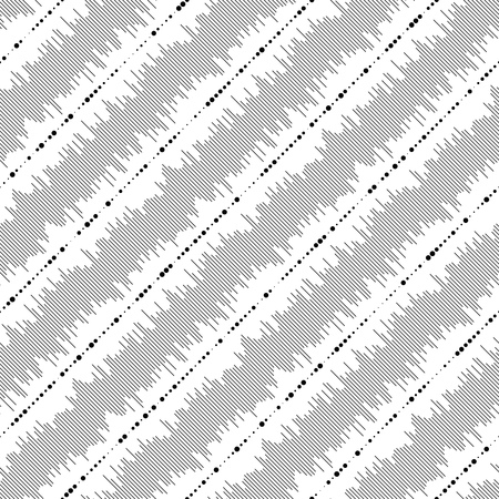 Seamless Stripe and Line Pattern. Vector Black and White Textureのイラスト素材