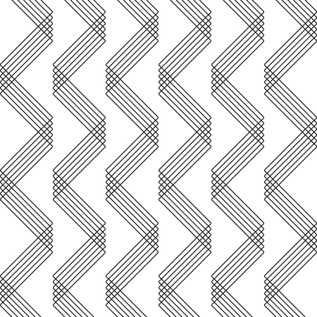 Seamless ZigZag Pattern. Abstract  Monochrome Background. Vector Regular Textureのイラスト素材