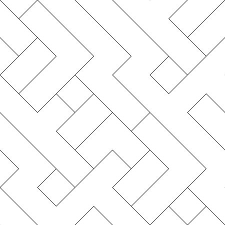 Seamless Stripe and Line Pattern. Vector Black and White Texture. Minimal Geometric Designのイラスト素材