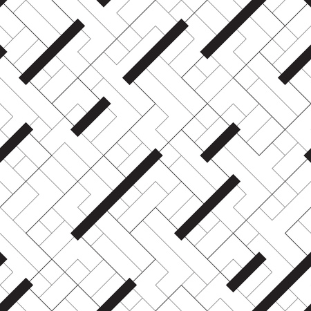 Seamless Stripe and Line Pattern. Vector Black and White Texture. Minimal Geometric Designのイラスト素材