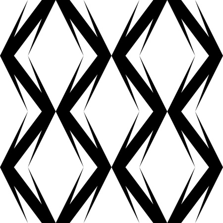 Seamless Grid Pattern. Vector Black and White Background. Regular Textureのイラスト素材