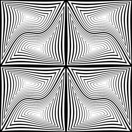 Seamless Stripe and Line Pattern. Vector Black and White Textureのイラスト素材