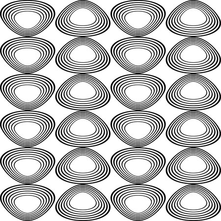 Seamless Ring Pattern. Abstract Monochrome Background. Vector Regular Textureのイラスト素材