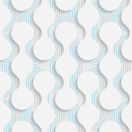 Seamless Luxury Damask Pattern. White and Blue Minimalistic Ornament. Geometric Decorative Wallpaper. Abstract Fashion Background. Print Graphic Design.のイラスト素材