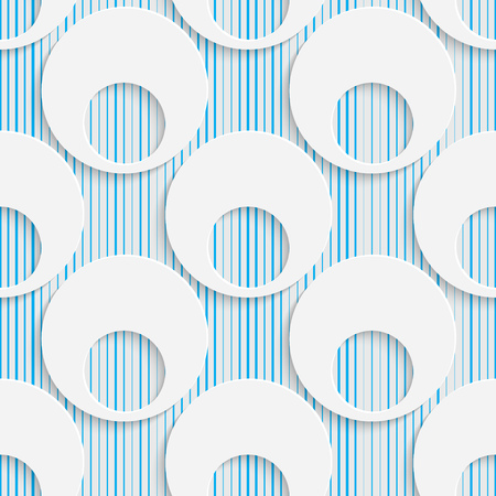 Seamless Circle Pattern. White and Blue Wrapping Background. Abstract Modern Graphic Designのイラスト素材
