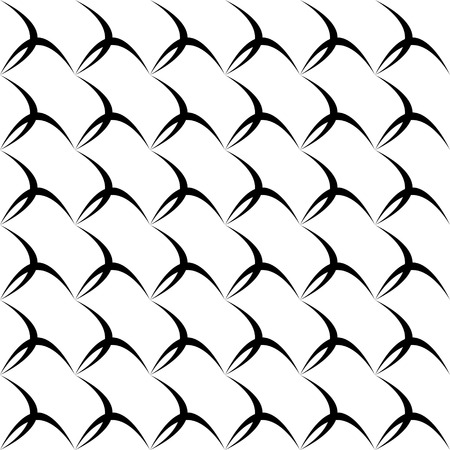 Seamless Grid Pattern. Vector Black and White Background. Regular Textureのイラスト素材