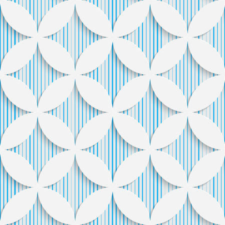 Seamless Damask Pattern. White and Blue Wrapping Background. Abstract Modern Graphic Designのイラスト素材
