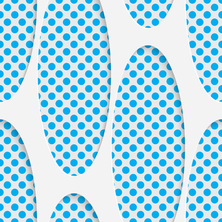 Ellipse Pattern. Vector Abstract Modern Design. White and Blue  Geometric Background.のイラスト素材