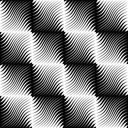 Seamless ZigZag Pattern. Abstract  Monochrome Background. Vector Regular Textureのイラスト素材