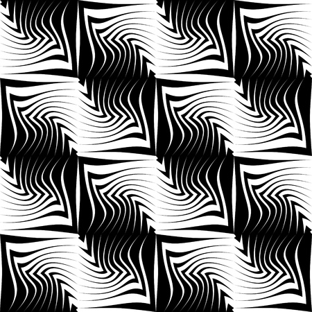 Seamless Diagonal Stripe Pattern. Vector Black and White Backgroundのイラスト素材