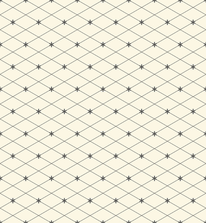 Seamless Rhombus Pattern. Vector Monochrome Grid Background. Christmas Wrapping Paper Ornament. Minimalistic Graphic Designのイラスト素材