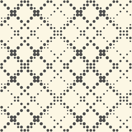 Seamless Diagonal Stripe Pattern. Vector Monochrome Background. Modern Chaotic Dots Design. Minimal Pixel Grid Wallpaperのイラスト素材