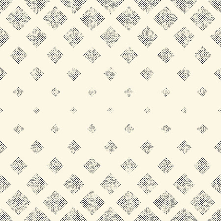 Seamless Squares Pattern. Abstract Monochrome Geometric Ornament. Vector Gradient Texture. Abstract Wrapping Paper Backgroundのイラスト素材