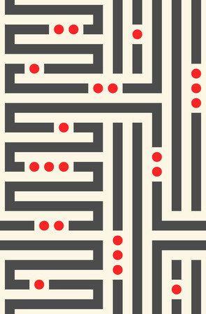 A Seamless Stripe and Circle Background. Vector Regular Texture. Abstract Minimal Graphic Patternのイラスト素材